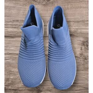 STQ Slip On Breathe Mesh Walking Shoes Womens Size 7.5 Blue Sneakers Comfort